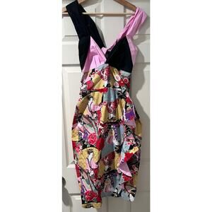 VICTORY PARADE Women Floral Japanese Dress Made In England Size 12 A003504